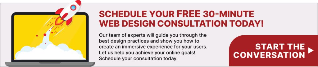 Button inviting readers to schedule a 30-minute consultation about industrial web design with the web design experts at IQnection.