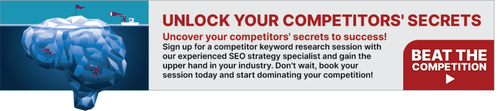 Clickable button inviting manufacturing business leaders to schedule a free 30-minute consultation call for help analyzing their competitors SEO keywords.