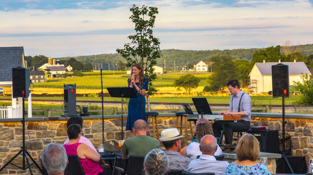 Live music at a Pennsylvania Winery photographed by a digital marketing agency