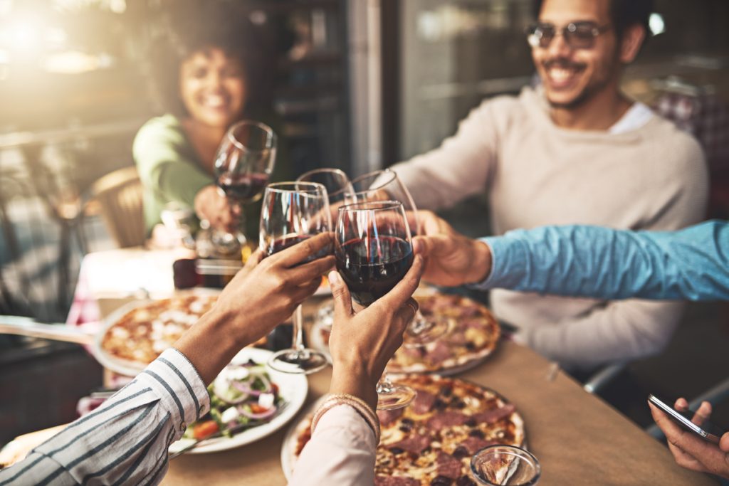 Wine club experience of group trying wines