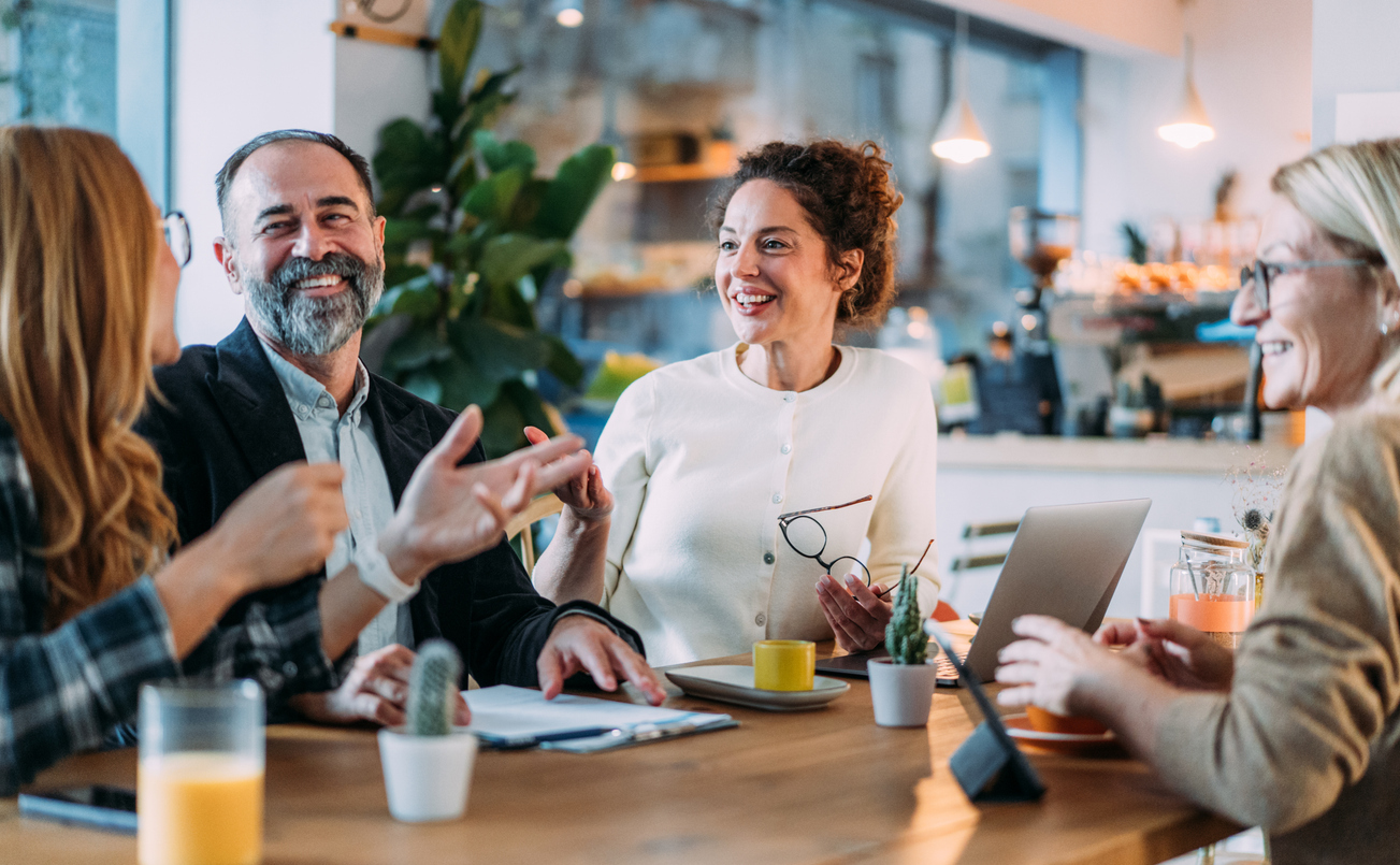 business meeting for website design with local advantage