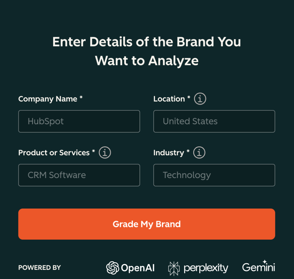 Hubspot's AEO Grader